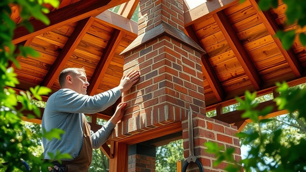 chimney installation in gazebo
