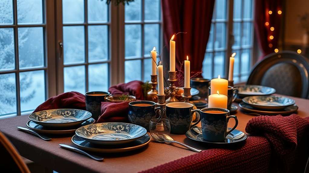 cold weather dinnerware selection