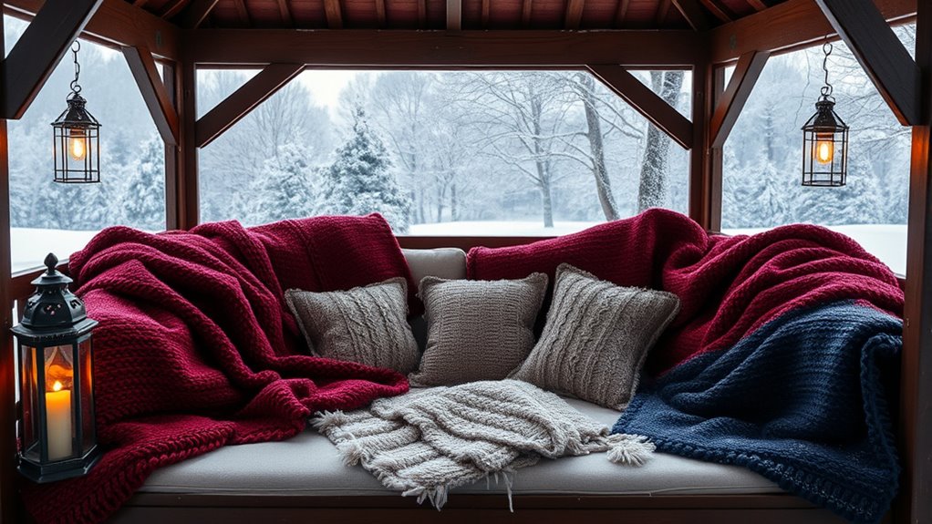 cozy bedding for gazebos
