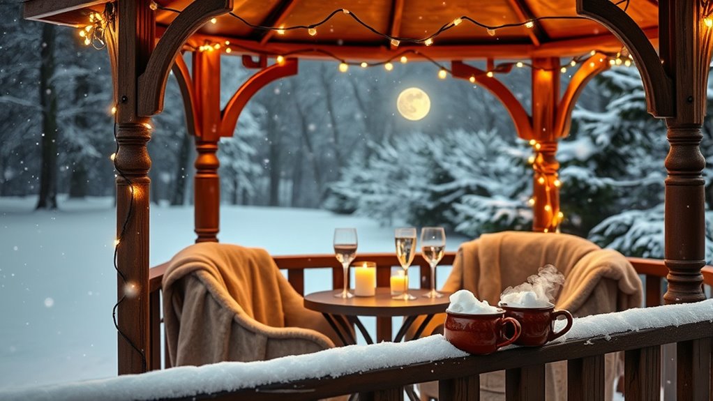 cozy gazebo winter dates