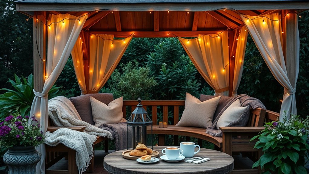 cozy outdoor relaxation space