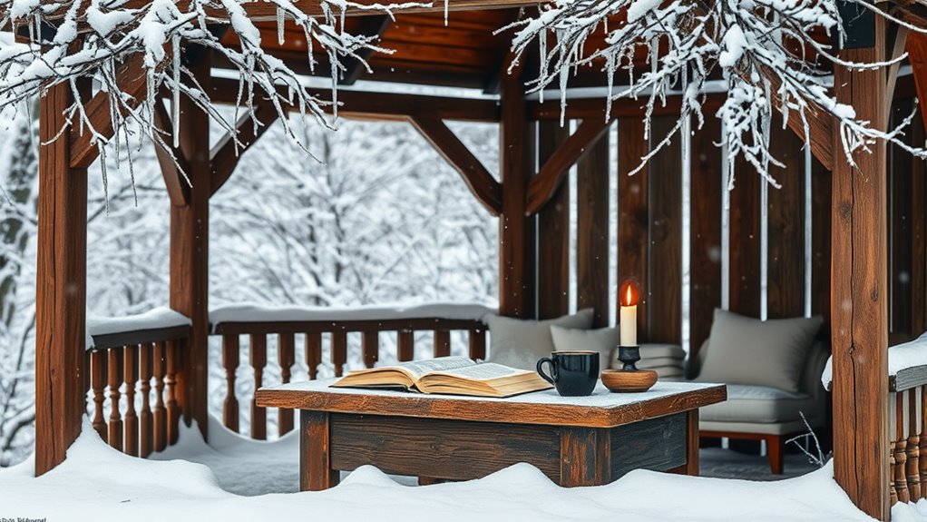 cozy outdoor study space