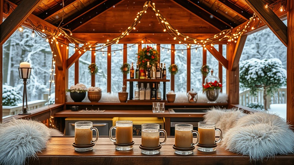 cozy outdoor winter bar