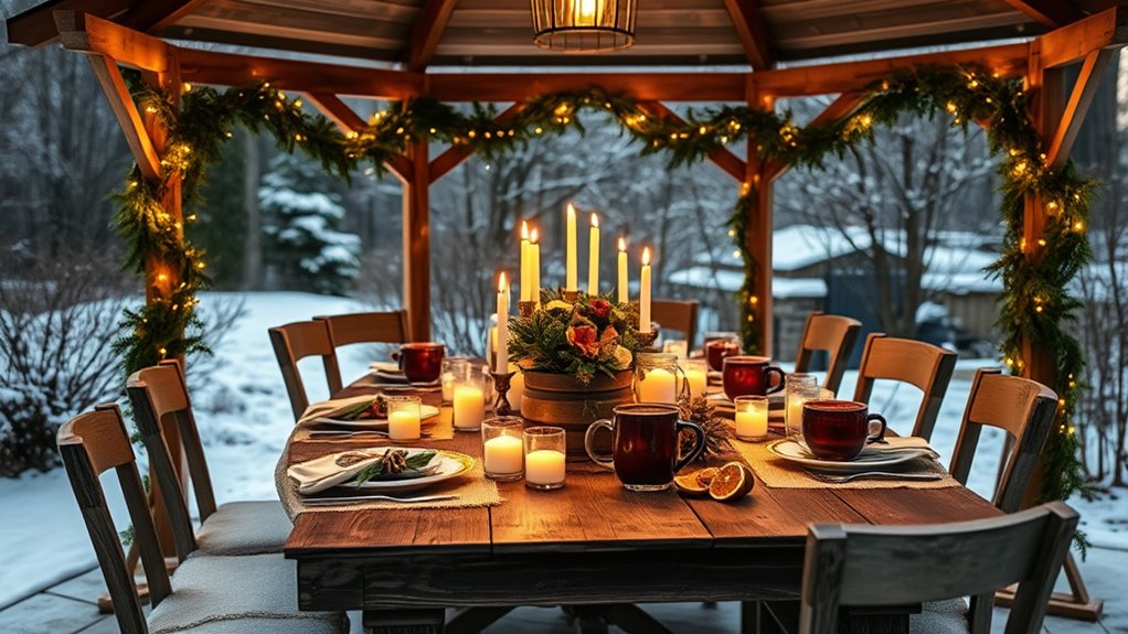 cozy outdoor winter gathering