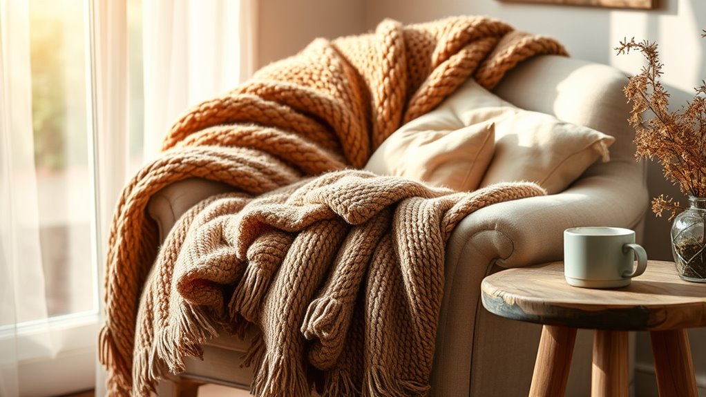 cozy oversized blanket decor