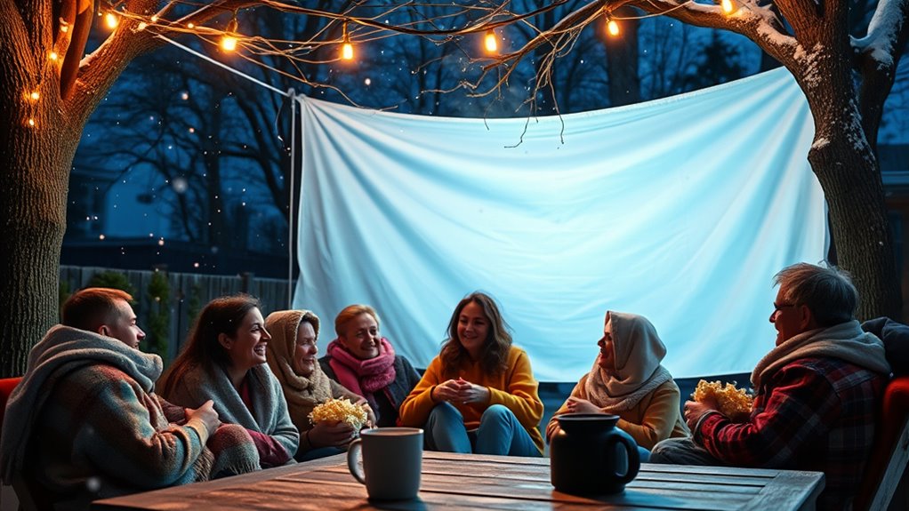 cozy projector movie nights