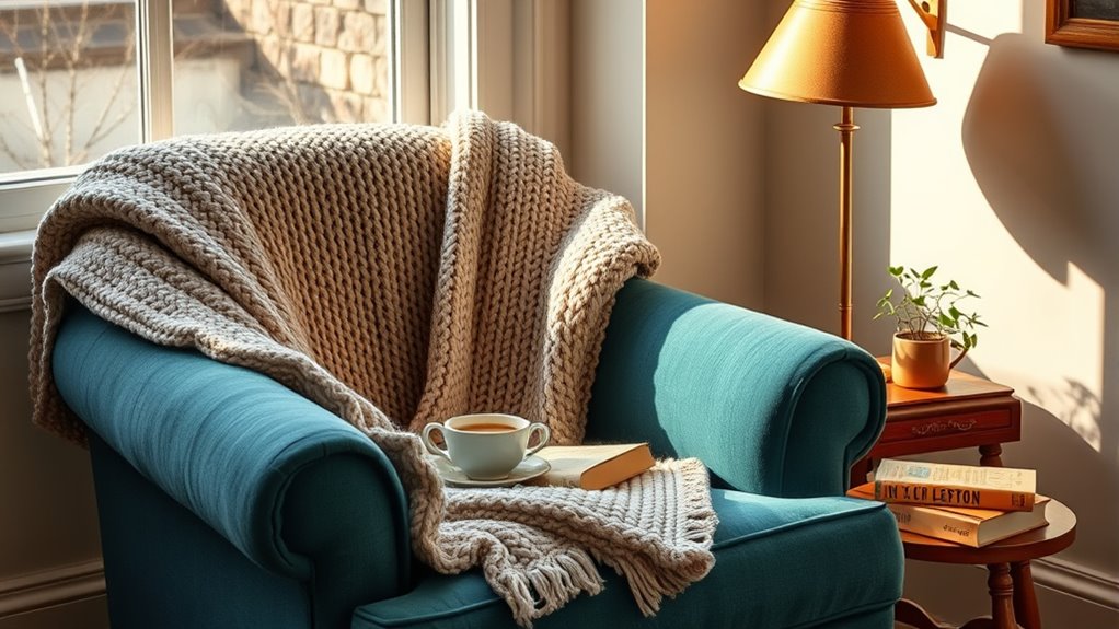 cozy reading chair setup