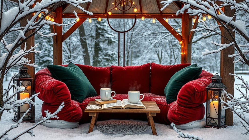cozy reading space outdoors