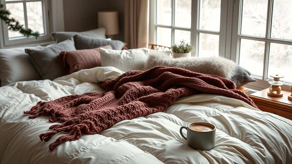 cozy winter bedding colors