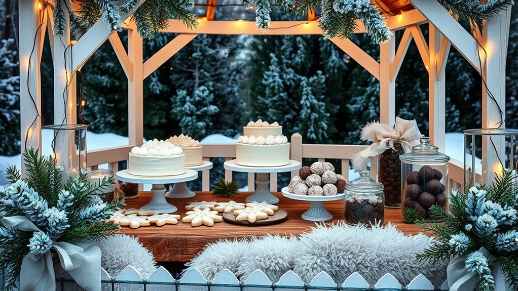 cozy winter dessert display