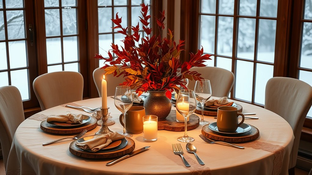 cozy winter dining atmosphere