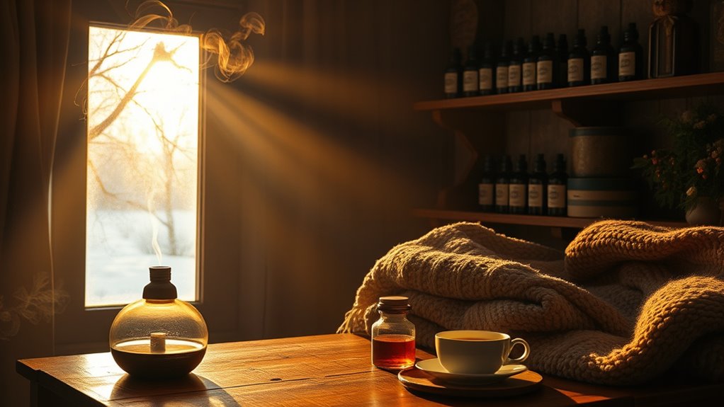 cozy winter essential oil blends