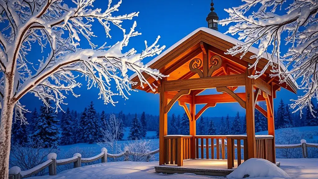 cozy winter gazebo design