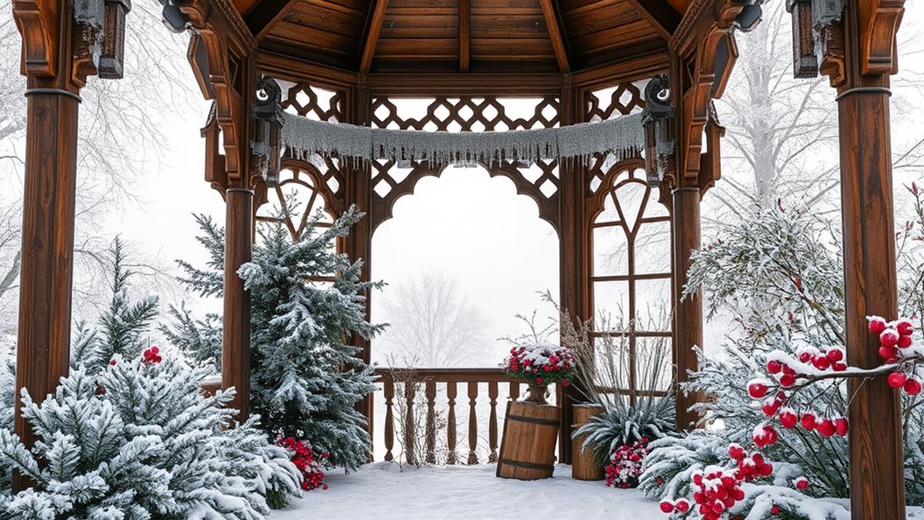 cozy winter gazebo retreat