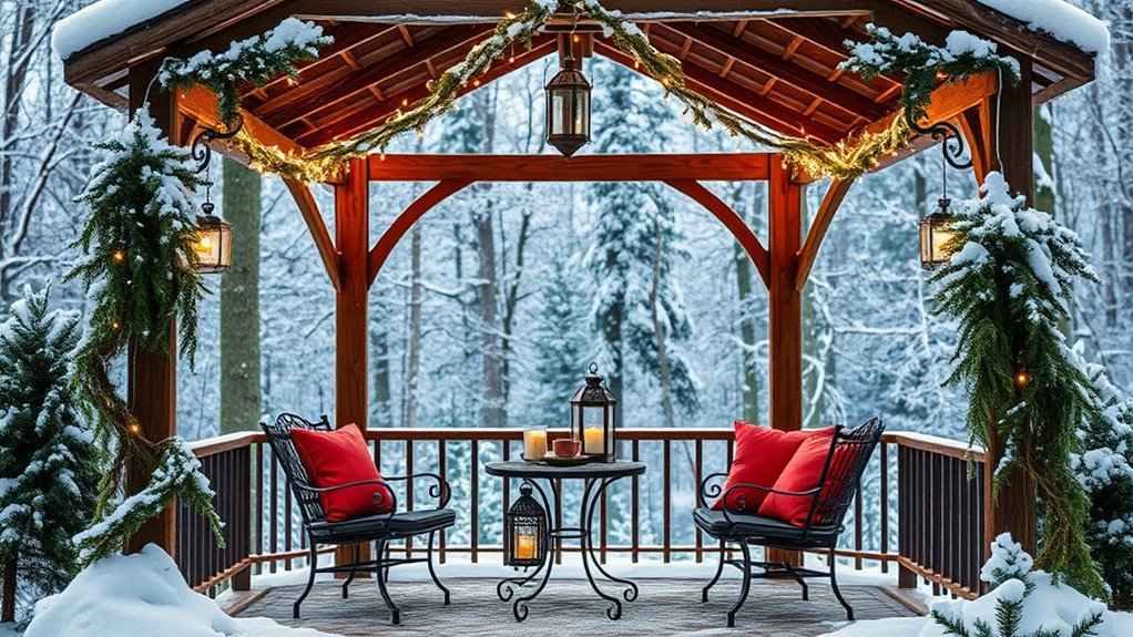 cozy winter gazebo transformation