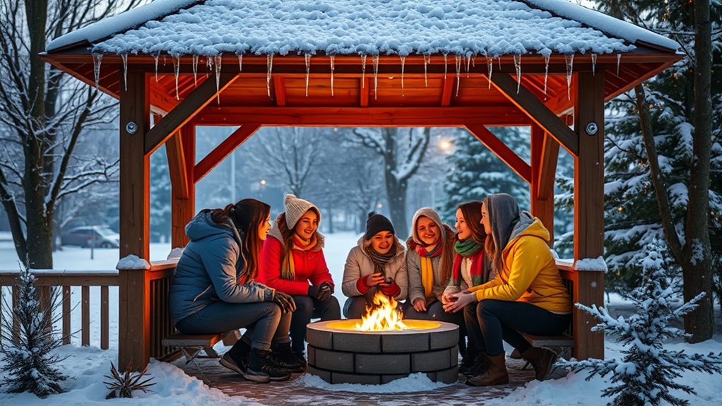 cozy winter hangout space