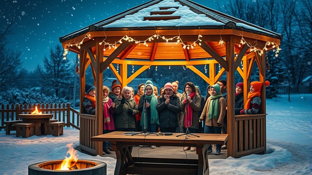 cozy winter karaoke gathering