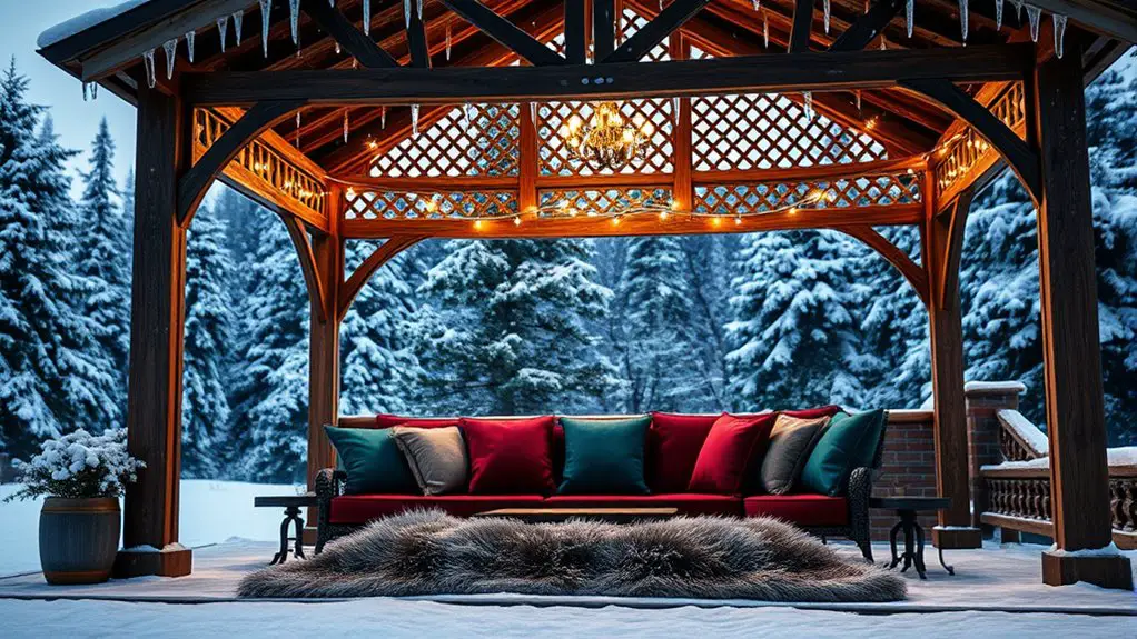 cozy winter outdoor retreat