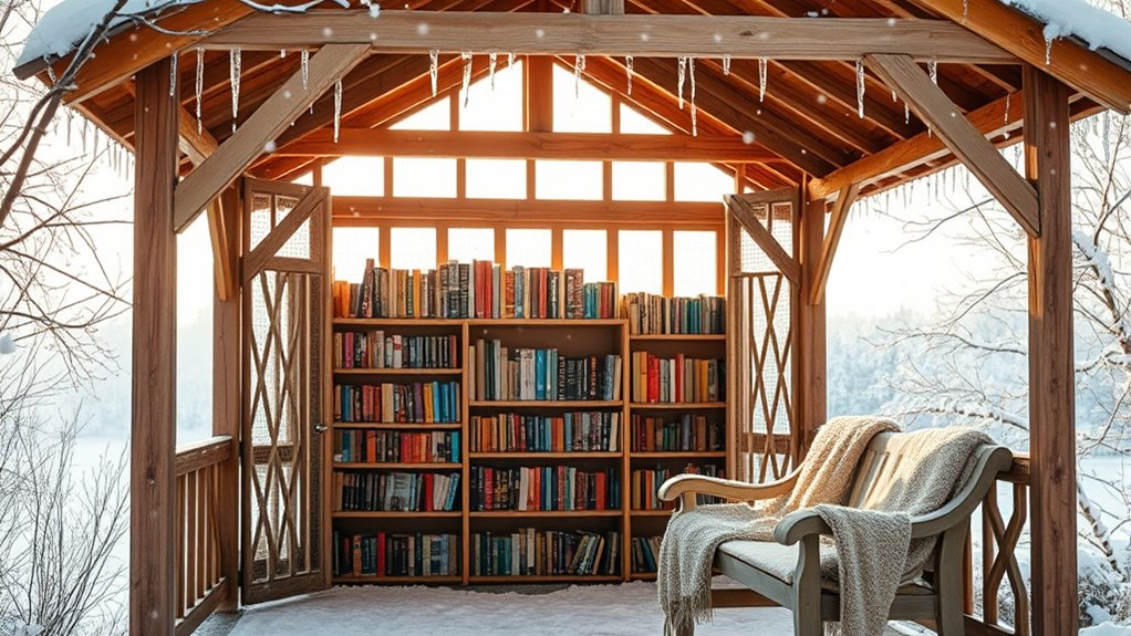 cozy winter reading nook