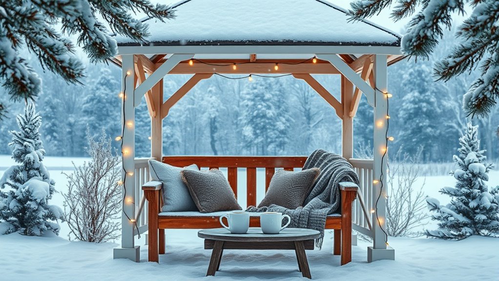 cozy winter retreat setup