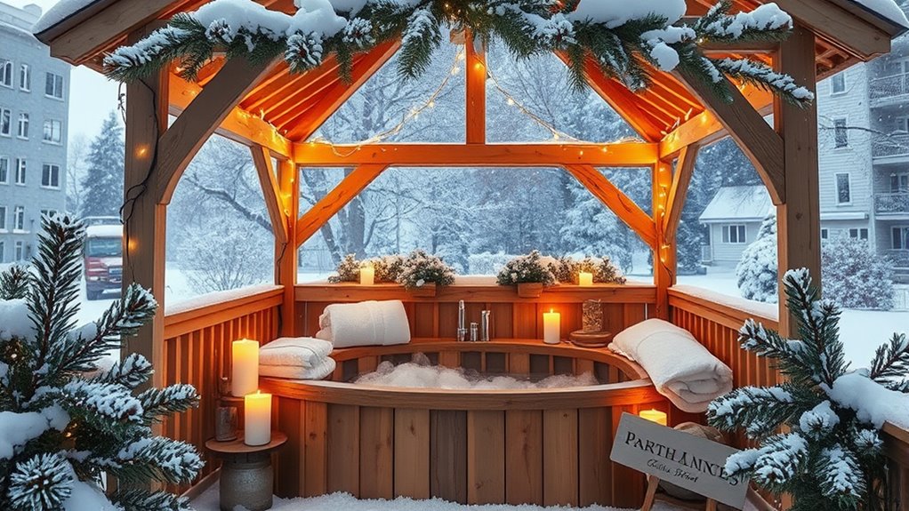 cozy winter spa retreat