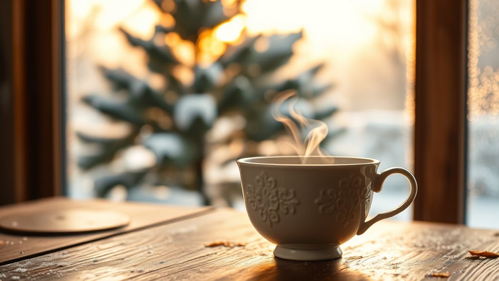cozy winter tea moment