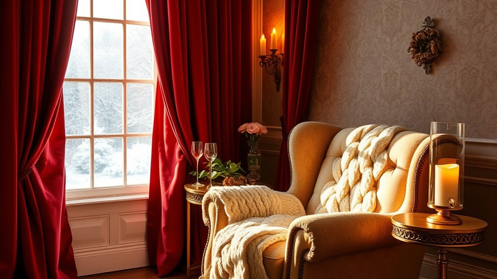 cozy winter velvet decor