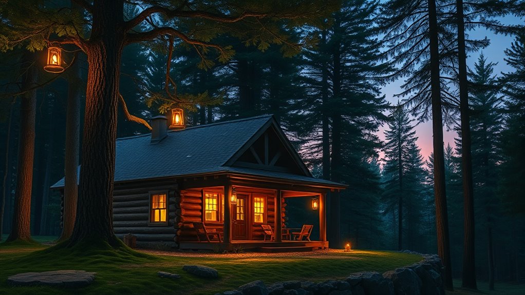 cozy woodland ambiance lighting