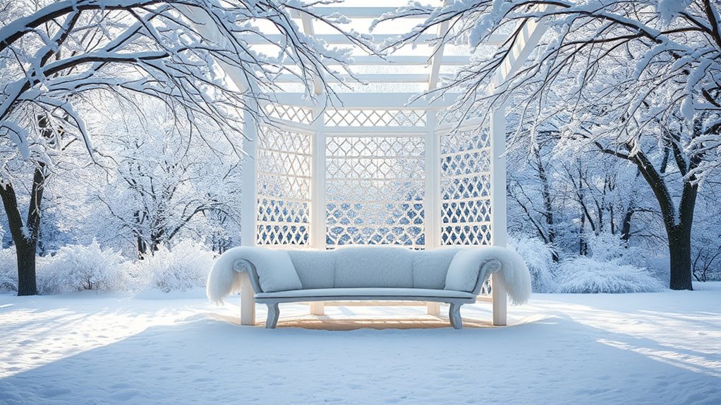 elegant winter gazebo decor