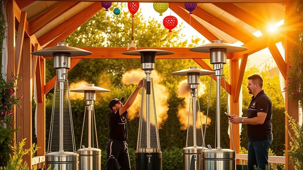 event gazebo heater installation