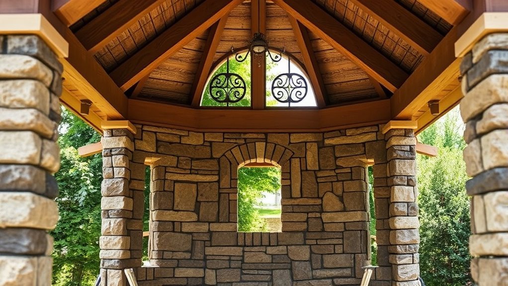 faux stone wall decoration