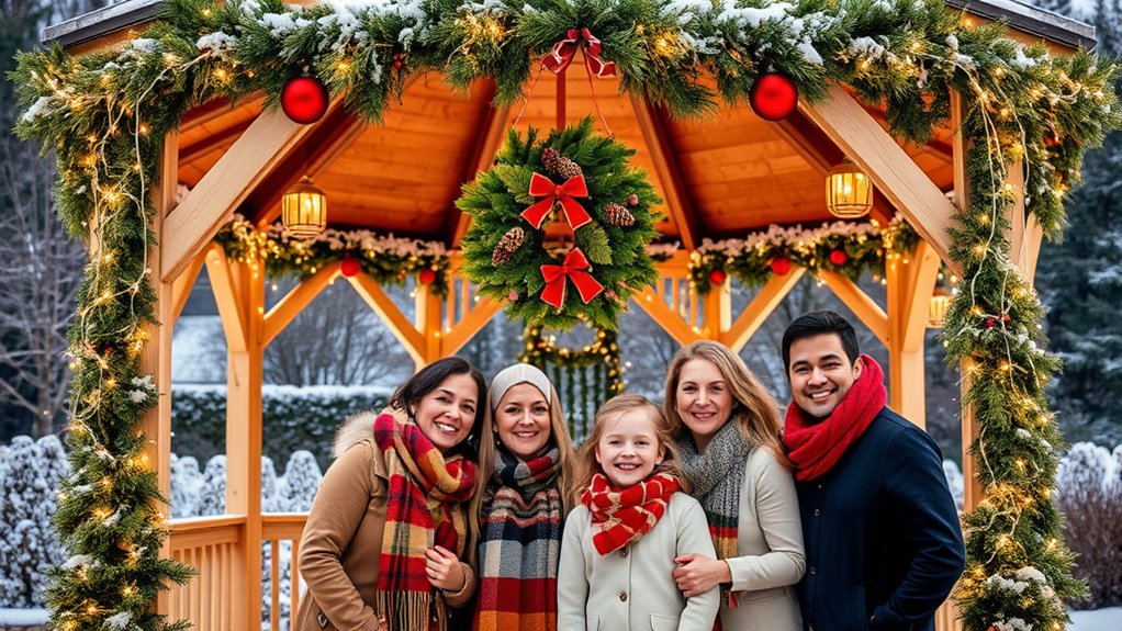 festive family photo spot