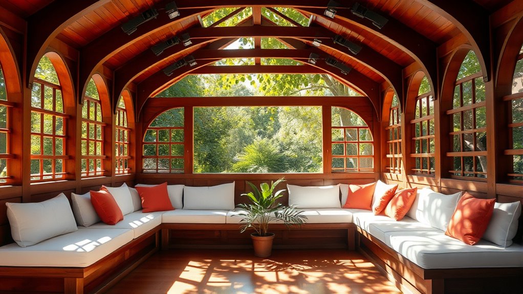 gazebo seating with storage