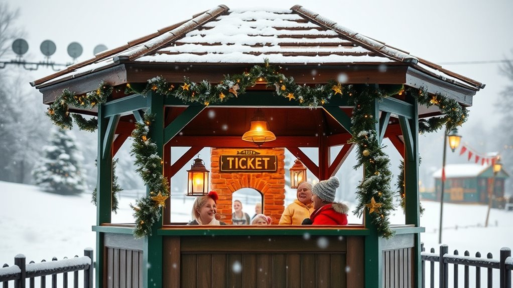gazebo serves as ticket booth