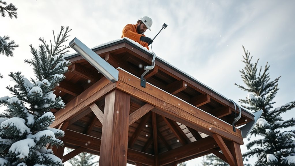 gazebo snow guard installation
