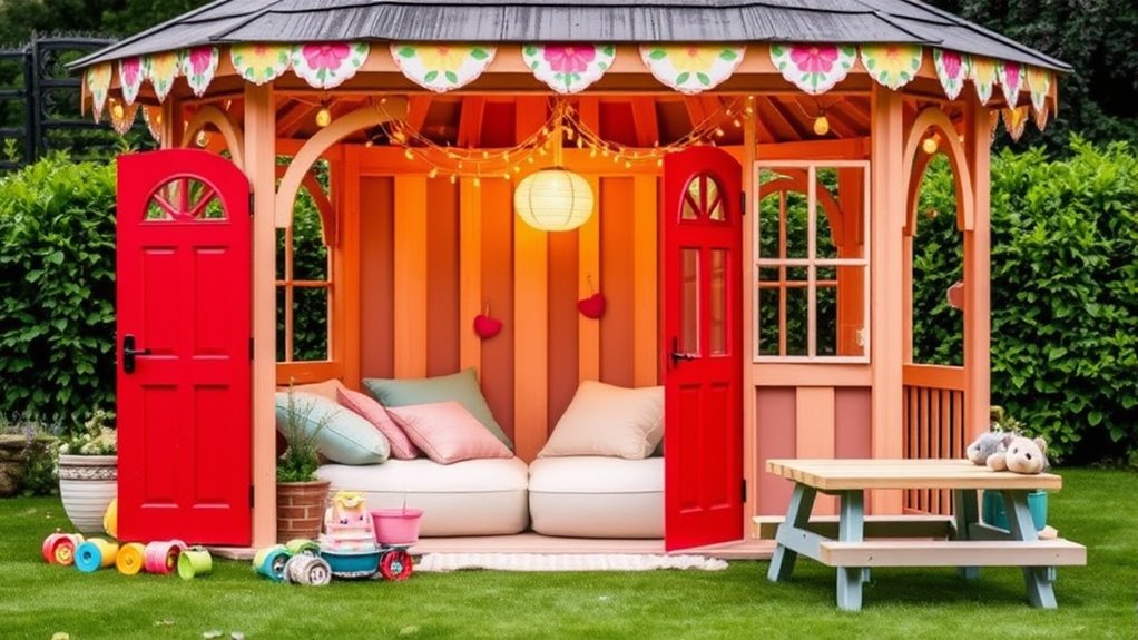 gazebo transformed into playhouse