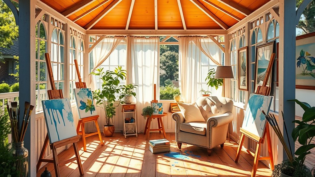 gazebo transformed into studio