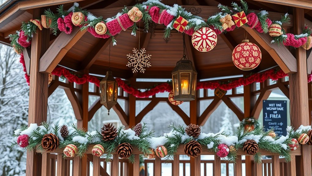 handmade winter gazebo decorations