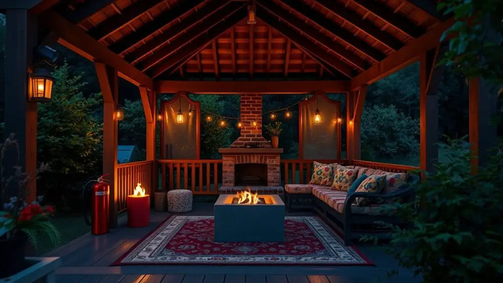 heated gazebo fire safety