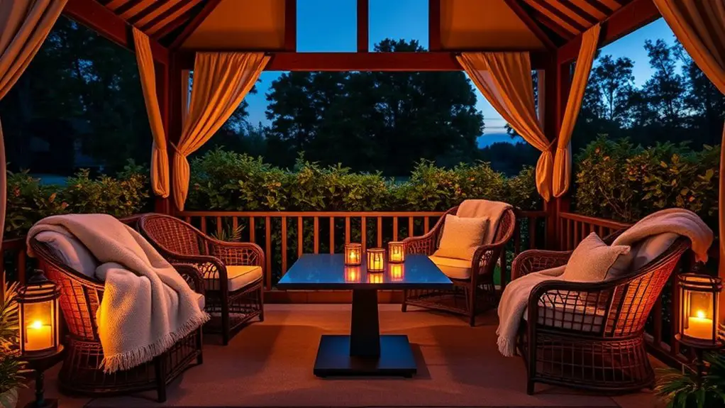 heated gazebo furniture choices