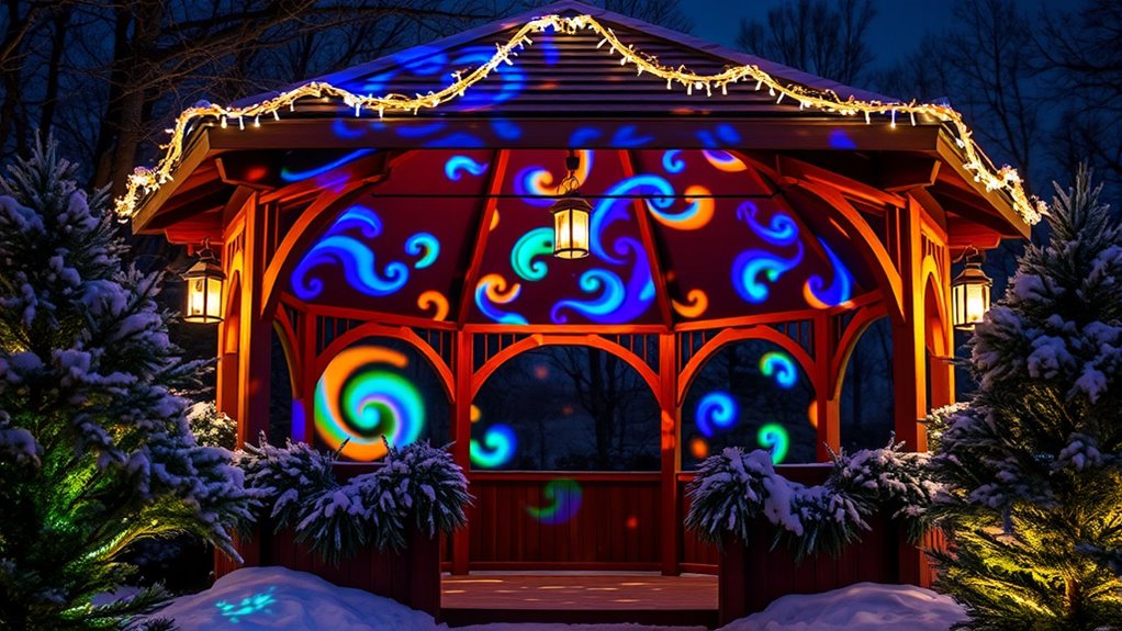 holiday gazebo projector lighting