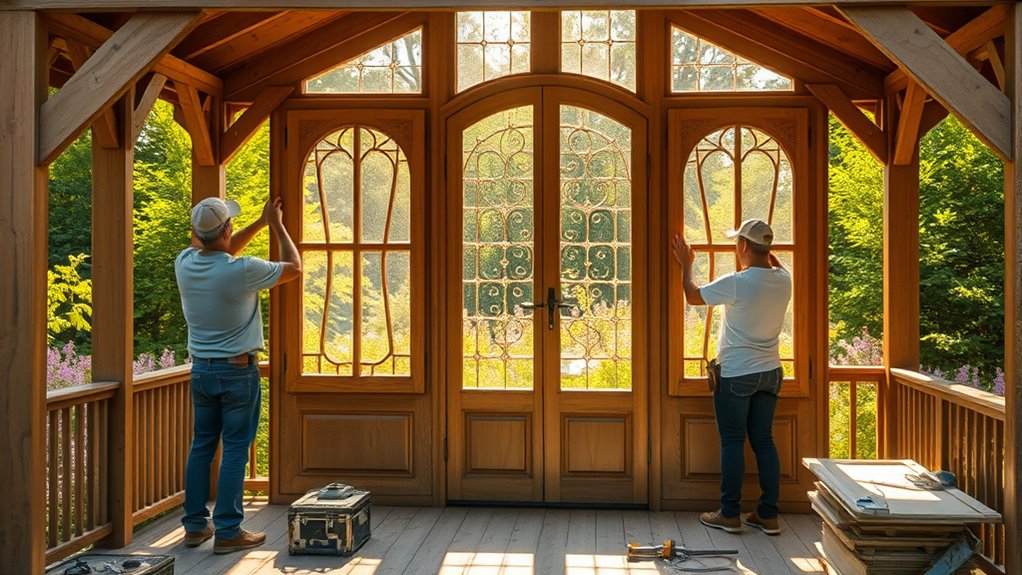 home style windows installation gazebo