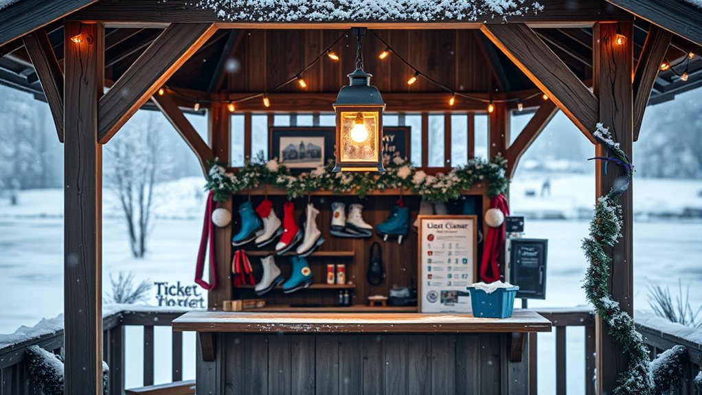 ice skating rink ticket counters