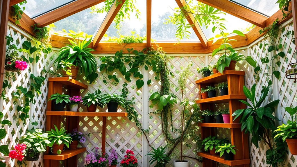 indoor plant shelf installation