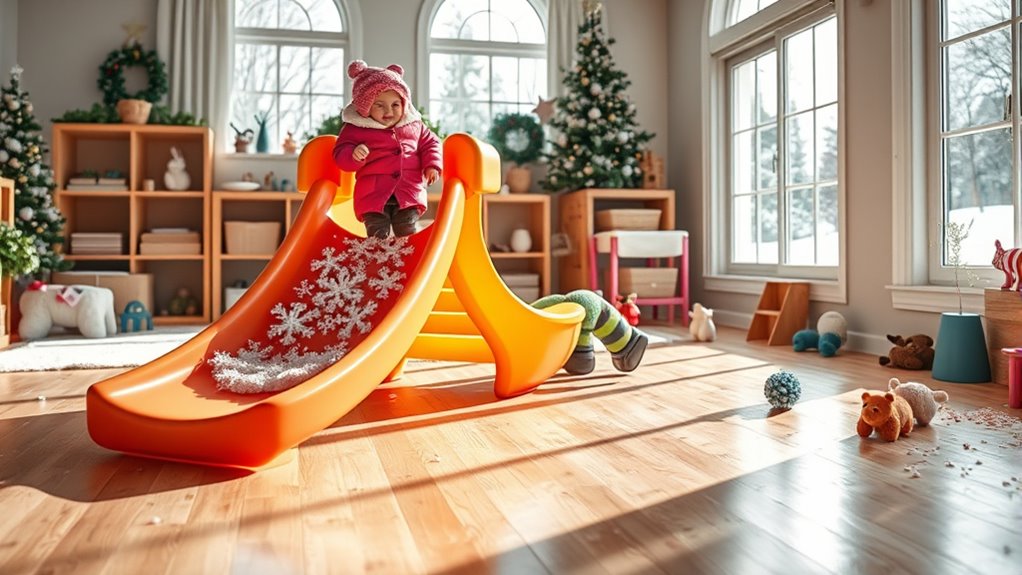 indoor winter slide installation