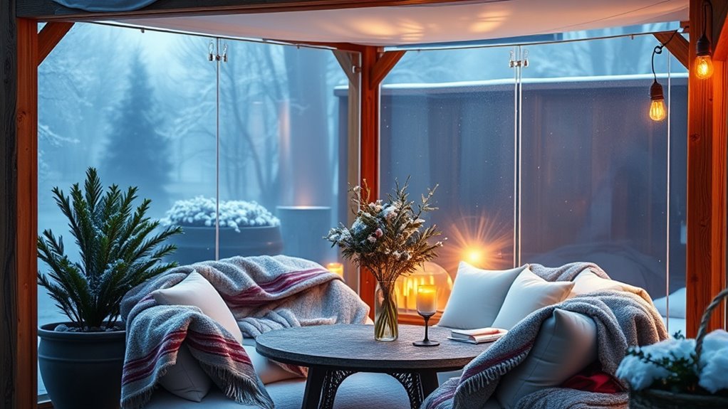 install temporary winter barriers