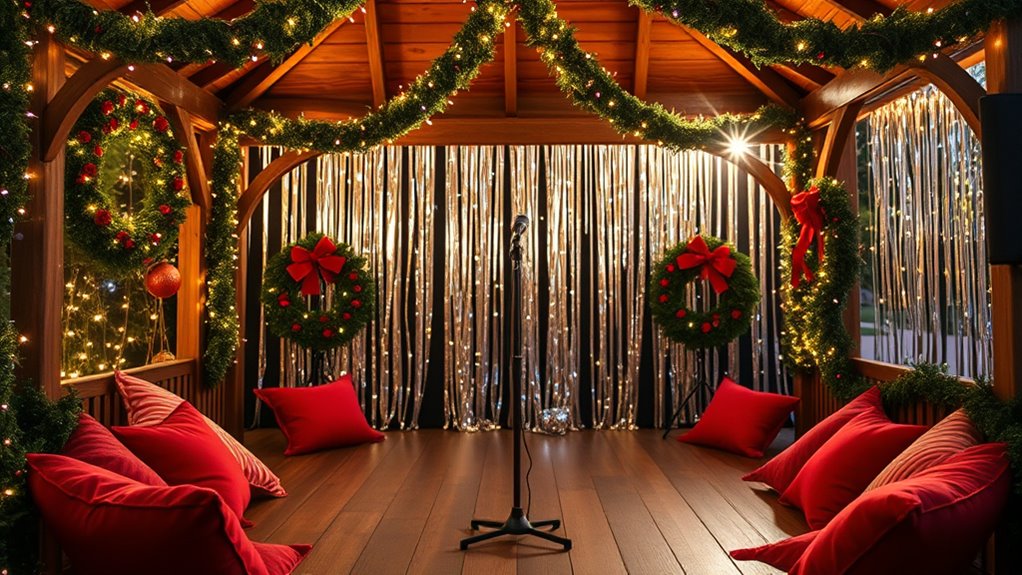 karaoke setup in gazebo