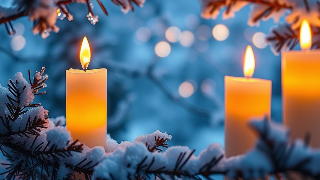 led candles winter ambiance