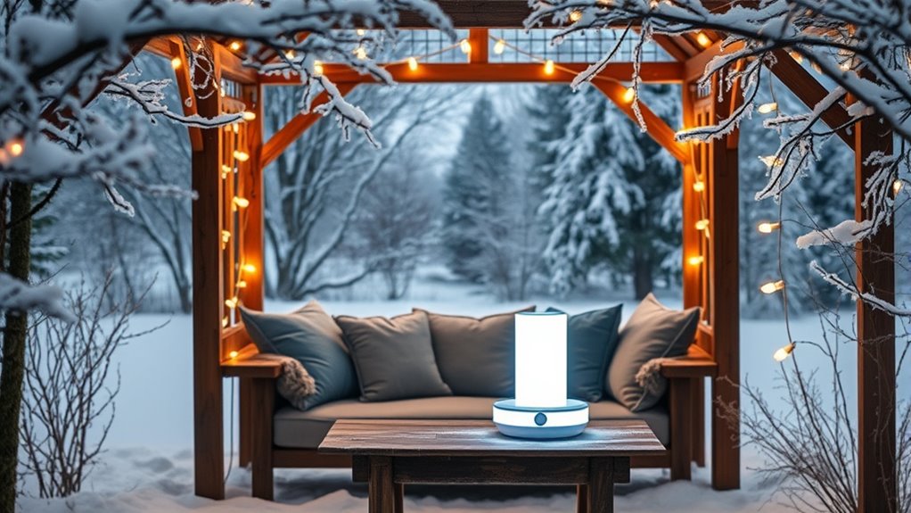 light therapy winter gazebo