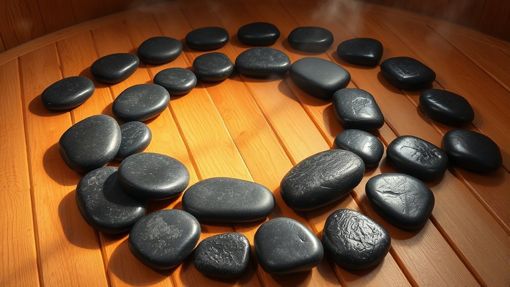 optimal sauna stone arrangement